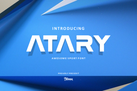 Atary: A Bold Modern Display Font for Futuristic Branding