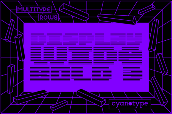 MultiType Rows Display Wide Bold 3: A Pixelated Font for Editorial Impact