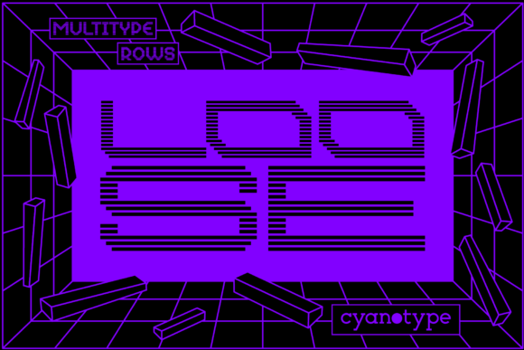 MultiType Rows Loose: A Pixelated Font for Editorial Mood