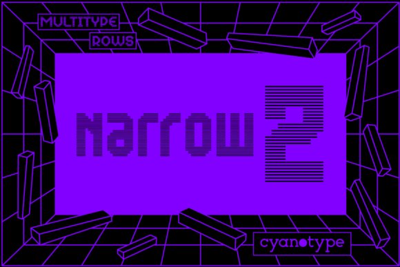 MultiType Rows Narrow 2: A Pixelated Font for Modern Brands