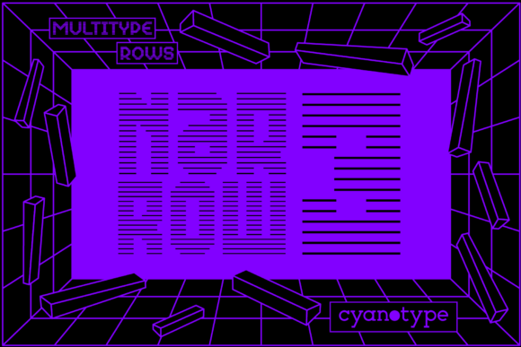 MultiType Rows Narrow 3: A Pixelated Font for Trendy Branding