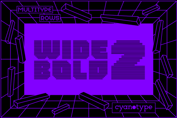 MultiType Rows Wide Bold 2: A Pixelated Display Font for Digital Projects