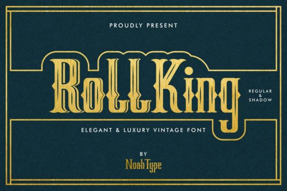 RollKing: A Vintage Display Font for Branding and Packaging