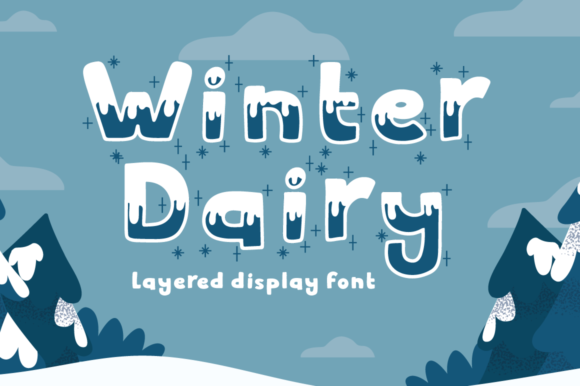 Winter Dairy: A Charming Display Font for Creative Projects